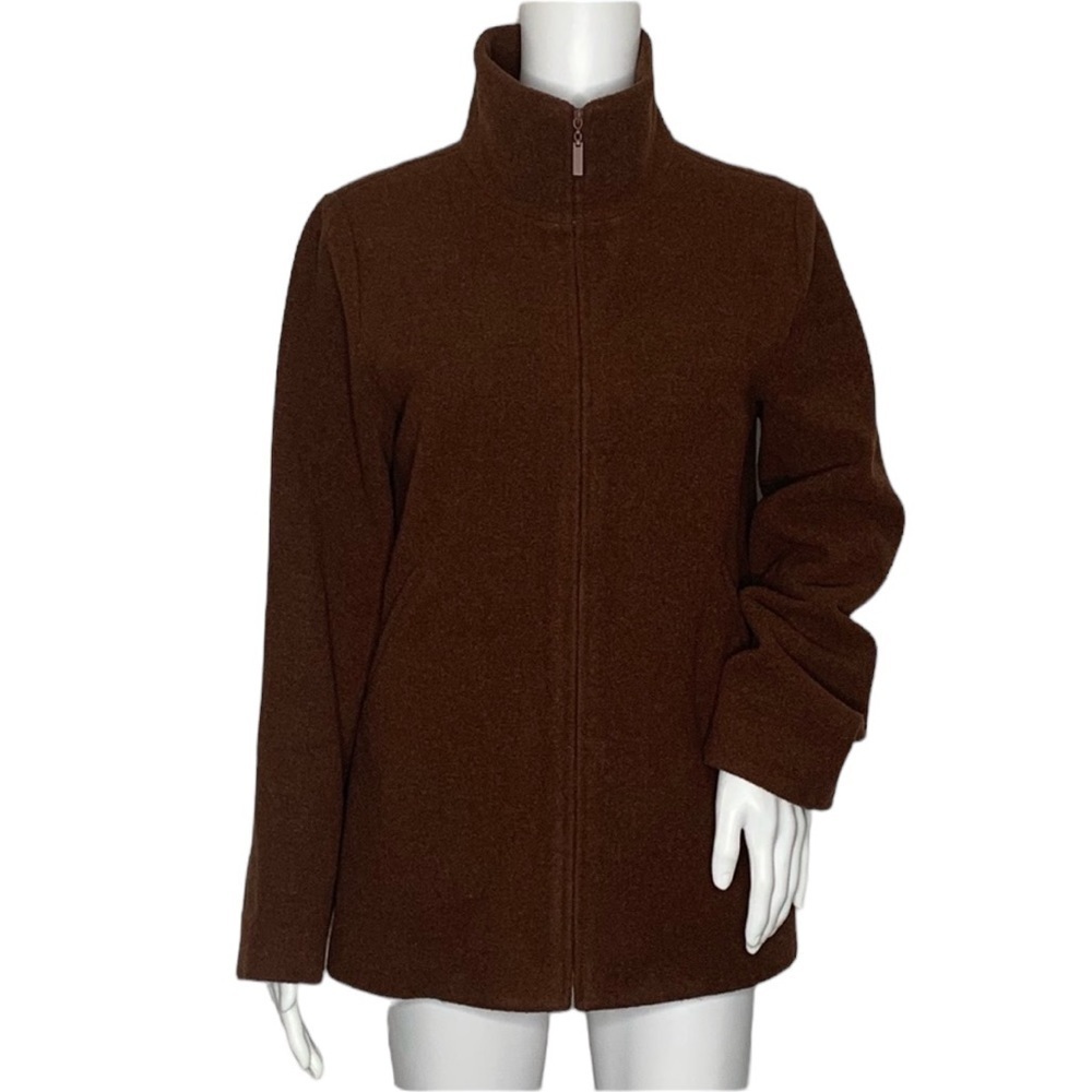 Eileen Fisher Wool Coat Lined Full Zipper
